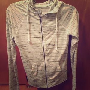 Black and white zip up hoodie